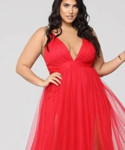 Mysite On The Runway Maxi Dress - Red