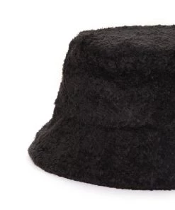 Fashion Nova Warm And Fuzzy Bucket Hat - Black
