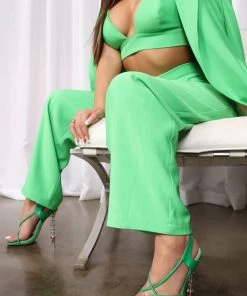 Fashion Nova Hit The City Strappy Heels - Green