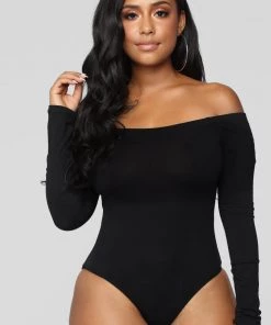 Fashion Nova Day To Day Off Shoulder Bodysuit - Black Best Sellers