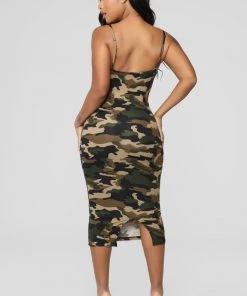 FashionNob Body Moves Midi Dress - Camo