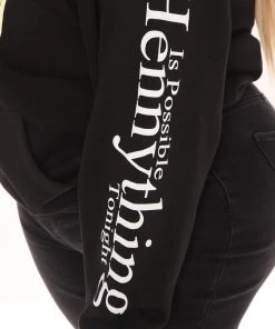 Fashion Nova Hennything Is Possible Oversized Hoodie - Black Best Sellers