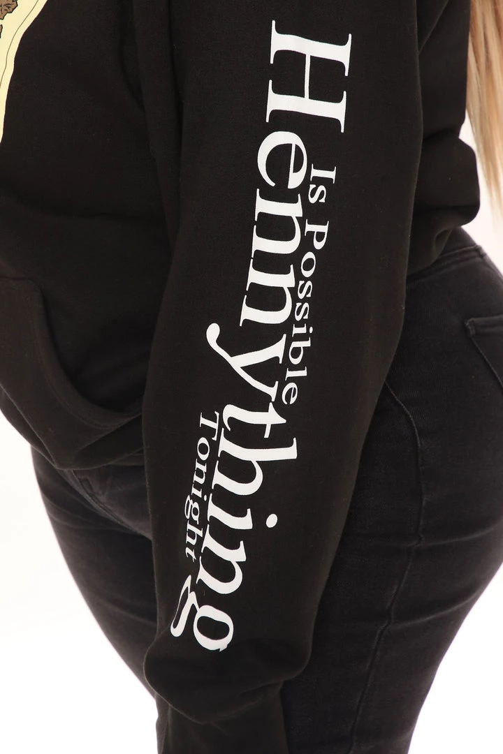 Fashion Nova Hennything Is Possible Oversized Hoodie - Black Best Sellers