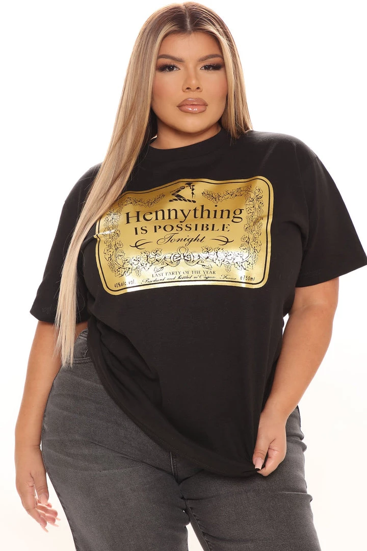 Fashion Nova Hennything Is Possible Gold Top - Black Teddies & Babydolls
