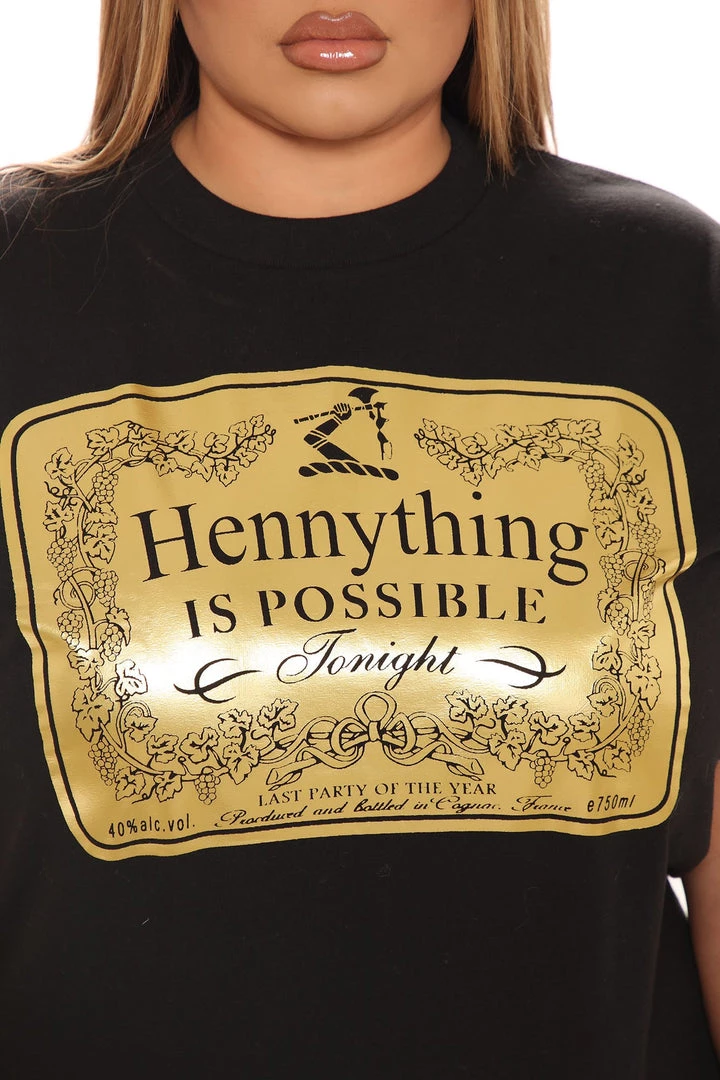 Fashion Nova Hennything Is Possible Gold Top - Black Teddies & Babydolls