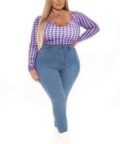 Fashion Nova Teddies & Babydolls Just An Illusion X Wrap Top - Purple/combo 14 Fashion Nova Teddies & Babydolls Just An Illusion X Wrap Top - Purple/combo