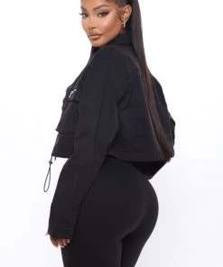 Fashion Nob Teddies & Babydolls To The Limit Cropped Jacket - Black