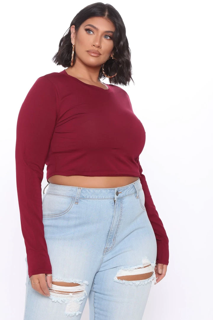 Fashion Nova Robin Long Sleeve Top - Wine Teddies & Babydolls 4 Fashion Nova Robin Long Sleeve Top - Wine Teddies & Babydolls