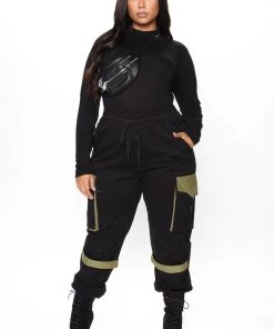 Fashion Nova Pamela Turtle Neck Long Sleeve Bodysuit - Black