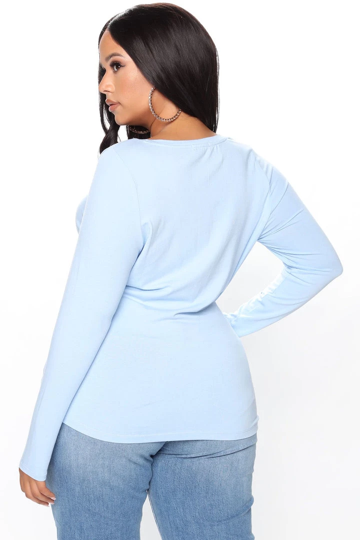 Fashion Nova Teddies & Babydolls Julia Long Sleeve Top - Light Blue 6 Fashion Nova Teddies & Babydolls Julia Long Sleeve Top - Light Blue