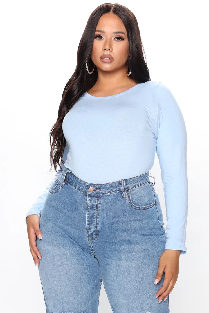 Fashion Nova Teddies & Babydolls Julia Long Sleeve Top - Light Blue 4 Fashion Nova Teddies & Babydolls Julia Long Sleeve Top - Light Blue