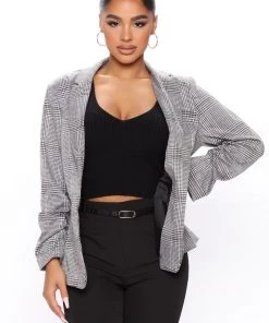 Fashion Nob Petite Business As Usual Blazer - Wine Office Babe