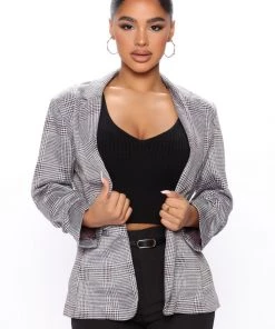 Fashion Nob Petite Business As Usual Blazer - Wine Office Babe