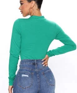 Fashion Nova Melanie Mock Neck Bodysuit - Kelly Green 10 Fashion Nova Melanie Mock Neck Bodysuit - Kelly Green
