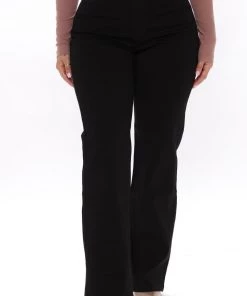 Fashion Nova Coraline High Rise Straight Leg Jeans - Black