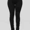 Fashion Nova Easy Choice Stretch Ponte Pants - Black