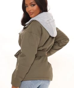 Fashion Nob Teddies & Babydolls Switch Gears Anorak Jacket - Olive