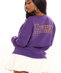 Fashion Nova LA Lakers Forever Sweatshirt - Purple Best Sellers