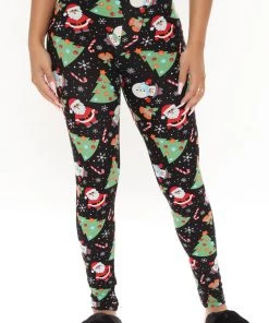Fashion Nova In The Holiday Spirit Legging - Black/combo Best Sellers