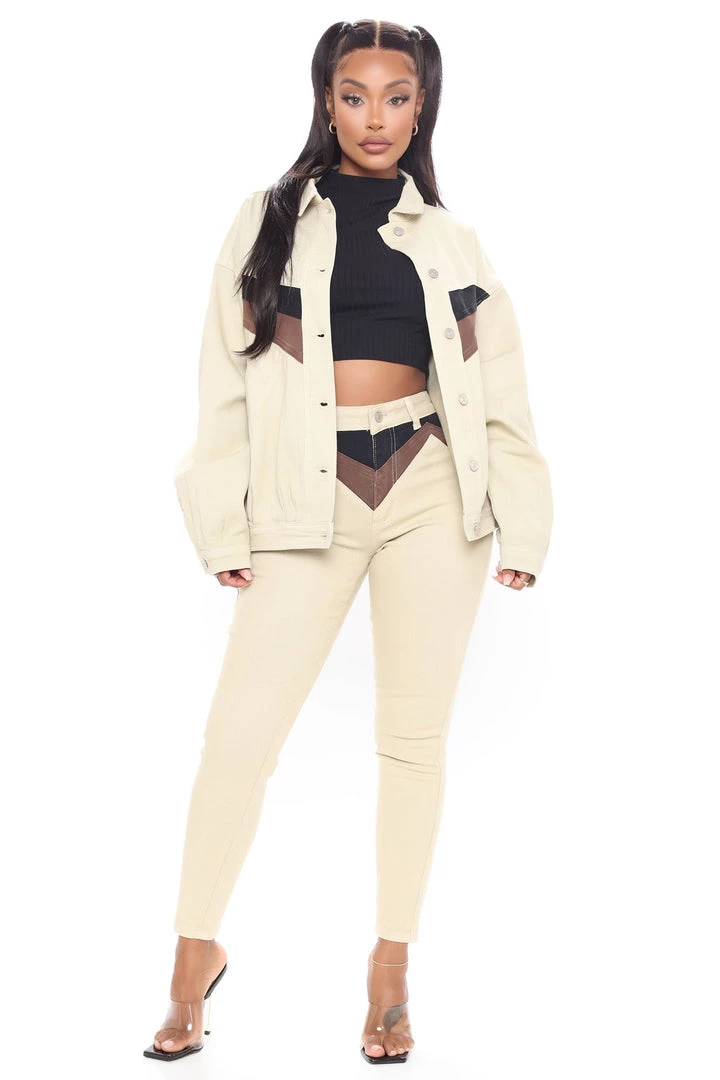 Fashion Nob Move Mountains For You Denim Jacket - Khaki/combo Teddies & Babydolls 2 Fashion Nob Move Mountains For You Denim Jacket - Khaki/combo Teddies & Babydolls