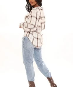 Fashion Nova Teddies & Babydolls Plaid It Forward Top - White/combo