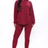 Fashion Nova Cutting Corners Legging Set - Burgundy SETS