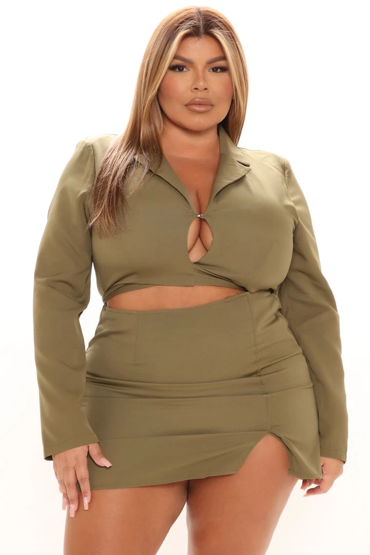 Fashion Nova Regina Mini Dress - Olive 6 Fashion Nova Regina Mini Dress - Olive