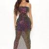 Mysite Master Plan Sequin Maxi Dress - Multi Color DRESSES