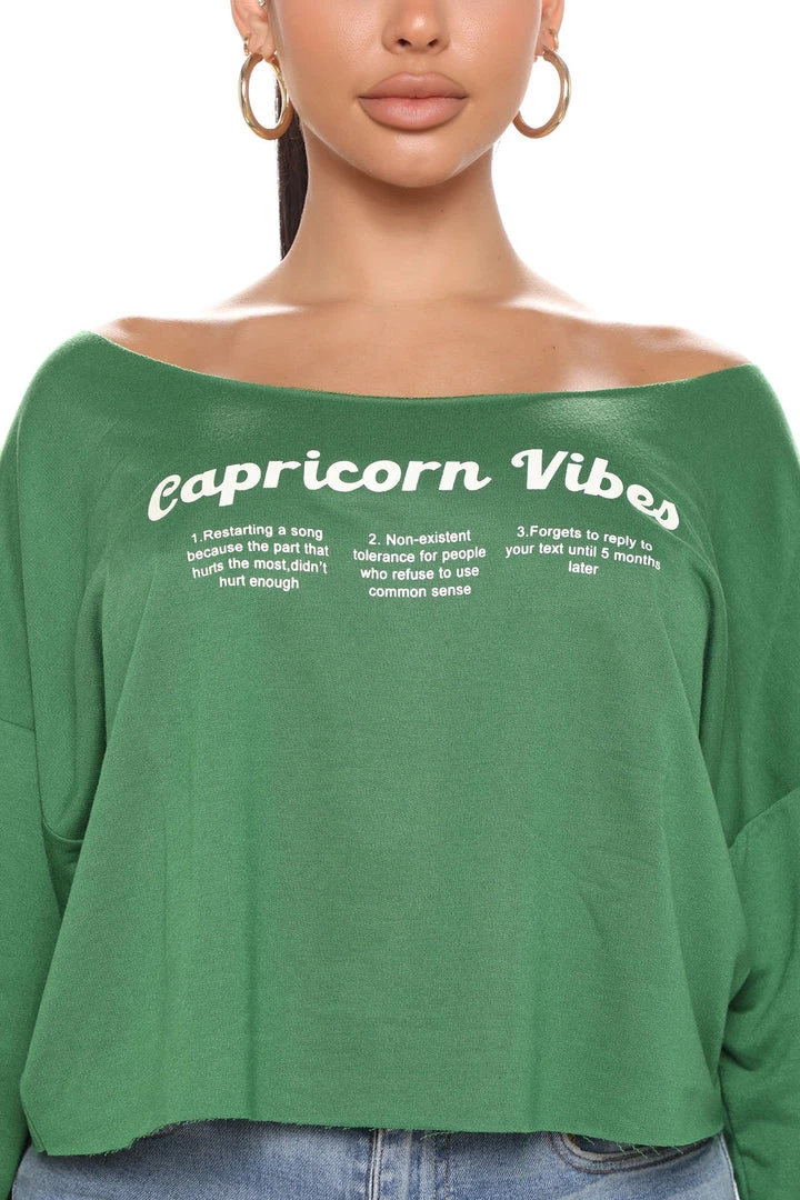 FashionNob Capricorn Vibes Off Shoulder Top - Hunter 3 FashionNob Capricorn Vibes Off Shoulder Top - Hunter