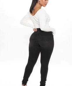 Mysite Show Off The Curves Super Stretch Skinny Jeans - Black