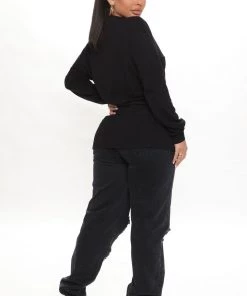 Fashion Nova Don't Disturb My Vibe Graffiti Top - Black