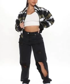 Fashion Nova Sugar Daddy Destroyed Slouch Fit Jeans - Black