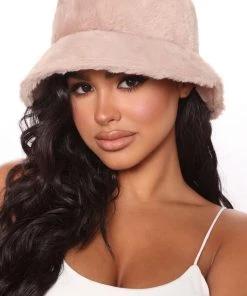 Fashion Nova New Today Crazy Fur You Bucket Hat - Nude