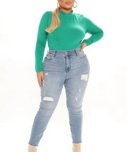 Fashion Nova Melanie Mock Neck Bodysuit - Kelly Green 13 Fashion Nova Melanie Mock Neck Bodysuit - Kelly Green