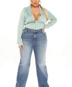 Fashion Nova Teddies & Babydolls Sorry It's Girls' Night Out Top - Sage