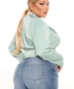 Fashion Nova Teddies & Babydolls Sorry It's Girls' Night Out Top - Sage