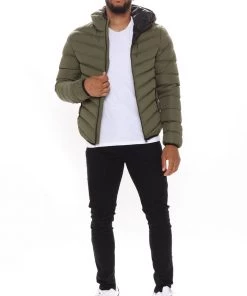 Fashion Nob Grant Puffer Jacket - Olive Coming Soon
