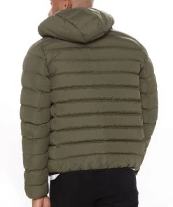 Fashion Nob Grant Puffer Jacket - Olive Coming Soon