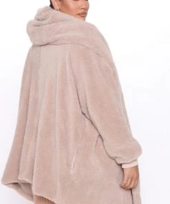 Fashion Nob Teddies & Babydolls Lounge With Me Jacket - Taupe