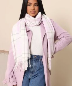 Fashion Nova See You Around Plaid Scarf - Lilac