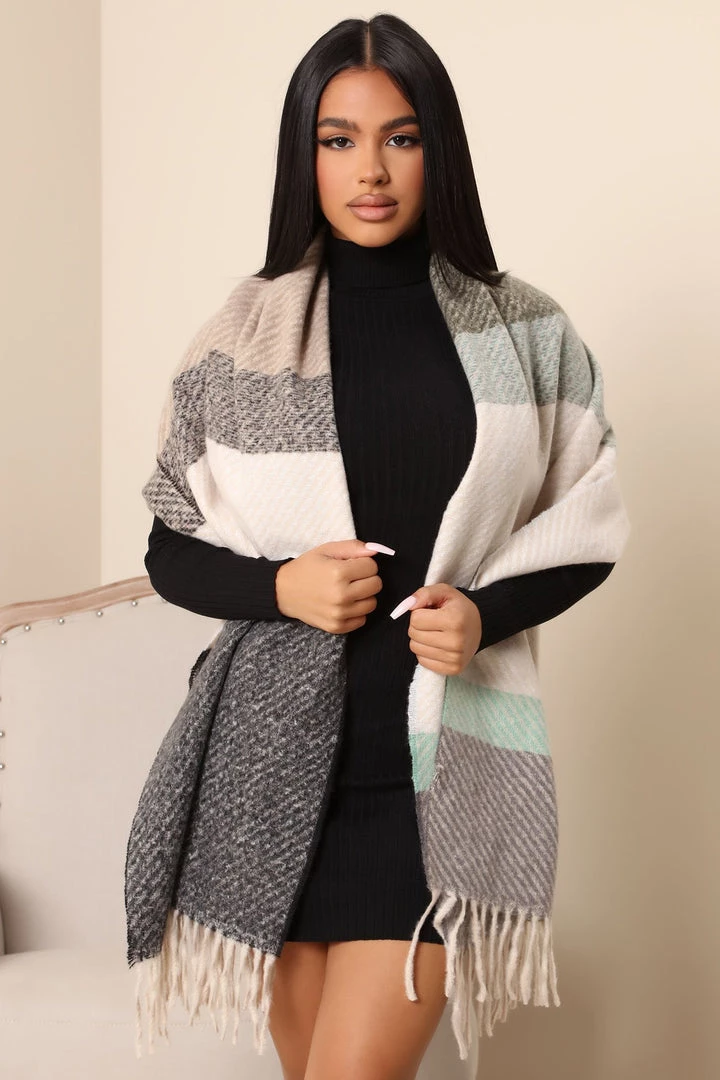 Fashion Nova Ready Or Not Colorblock Scarf - Mint 2 Fashion Nova Ready Or Not Colorblock Scarf - Mint