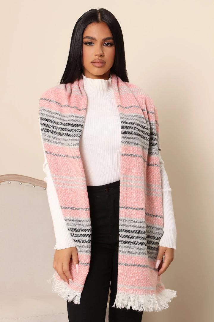 Fashion Nova Ready For It Stripe Scarf - Pink New Today 2 Fashion Nova Ready For It Stripe Scarf - Pink New Today
