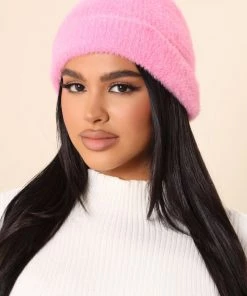 Fashion Nova Up The Game Beanie - Pink Teddies & Babydolls
