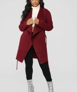 Fashion Nob Winter Blowout Manhattan Coat - Wine