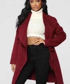 Fashion Nob Winter Blowout Manhattan Coat - Wine
