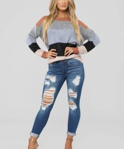 Mysite New Today Digging For Gold Distressed Jeans - Dark Denim