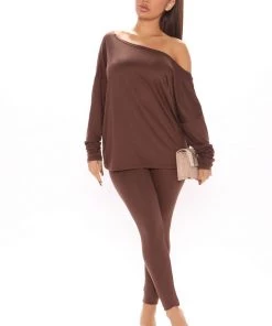 Fashion Nova SETS Don't Get This Twisted Pant Set - Brown