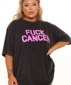 Fashion Nova Teddies & Babydolls Fuck Cancer Washed Top - Black Wash 10 Fashion Nova Teddies & Babydolls Fuck Cancer Washed Top - Black Wash