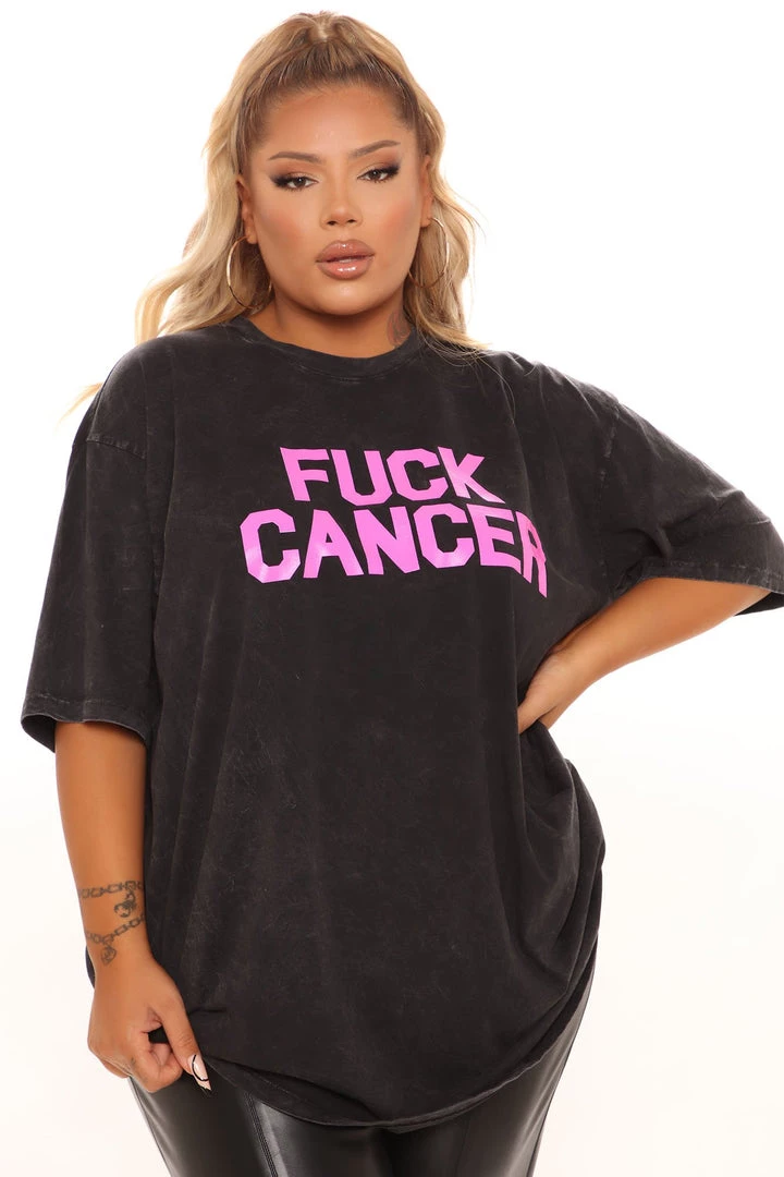 Fashion Nova Teddies & Babydolls Fuck Cancer Washed Top - Black Wash 4 Fashion Nova Teddies & Babydolls Fuck Cancer Washed Top - Black Wash
