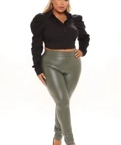 Fashion Nova Teddies & Babydolls Drinks Are On You Top - Black